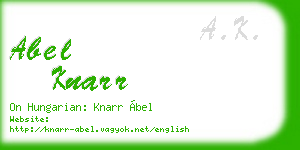abel knarr business card